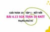 Bài 4.13 SGK Toán 10 tập 1 Kết nối tri thức